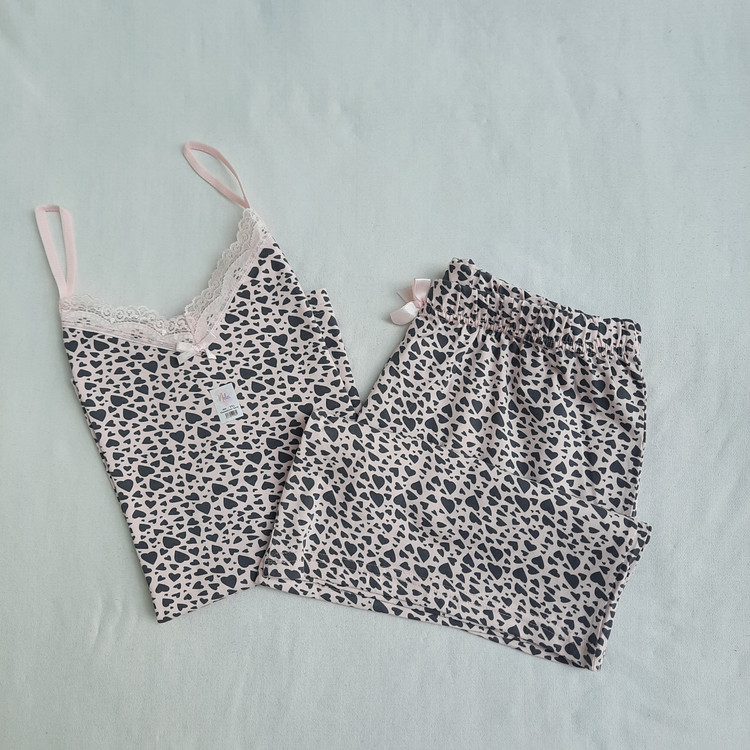 ست تاپ وشورتک نخ پنبه ترک طرحدار۲xl