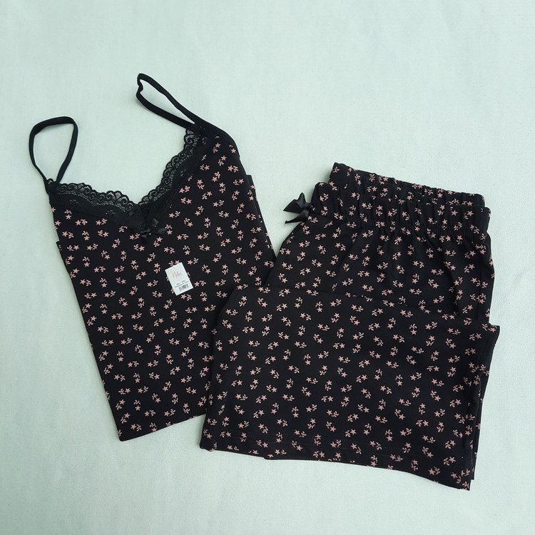 ست تاپ وشورتک نخ پنبه ترک طرحدار۲xl