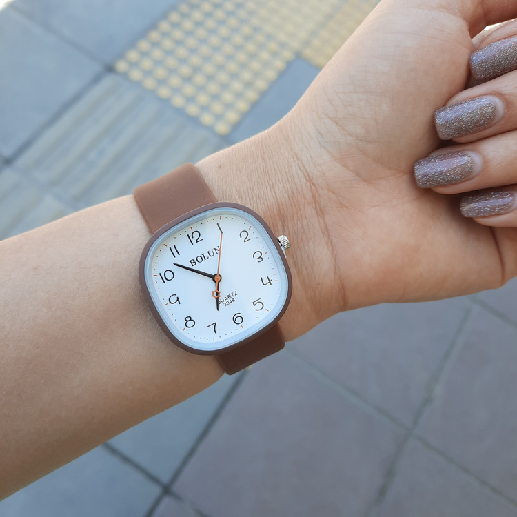 ساعت بند سیلیکونی بالون bolun صفحه مربع
