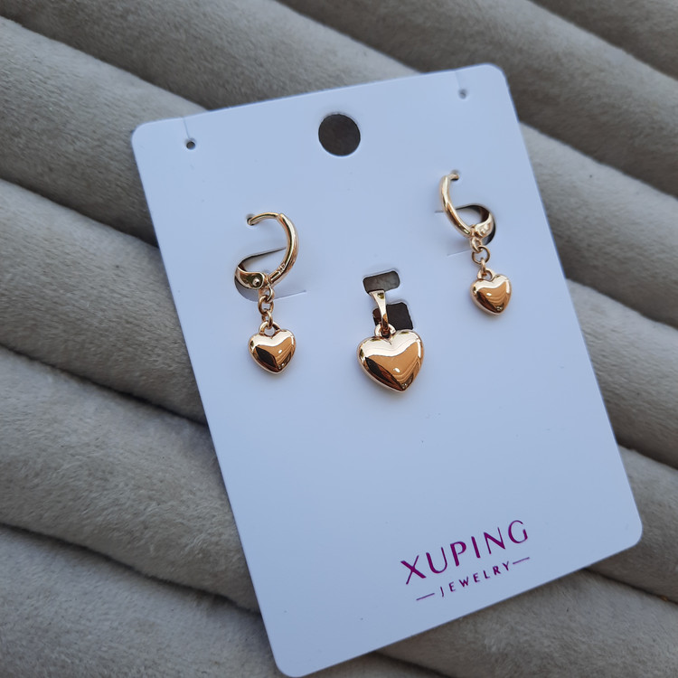 نیم ست قلبی ژوپینگ XUPING طرح طلا