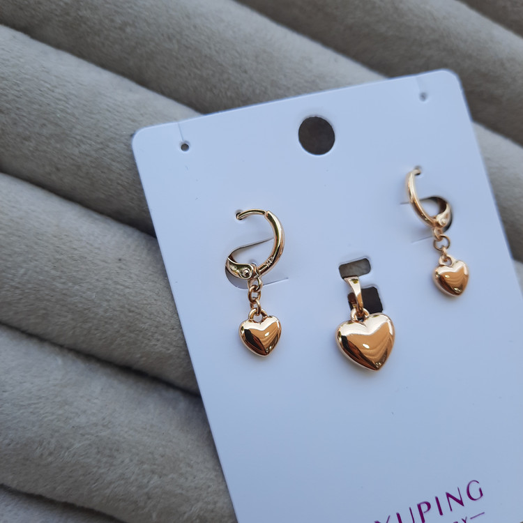 نیم ست قلبی ژوپینگ XUPING طرح طلا